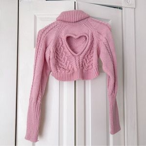 For Love and Lemons Vera Sweater Pink XS